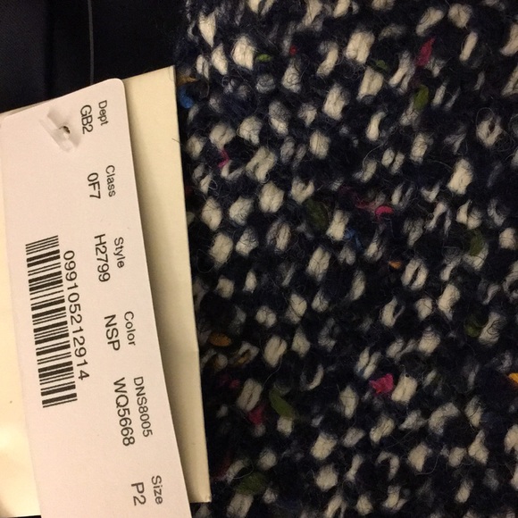 J. Crew Petite Daphne Navy Italian Tweed Topcoat - Picture 7 of 7